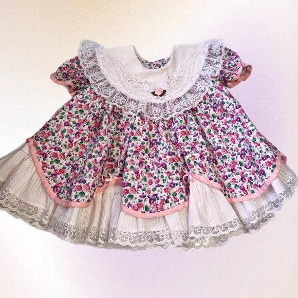 Vintage Lilo California Floral Party Dress - Picture 1 of 5